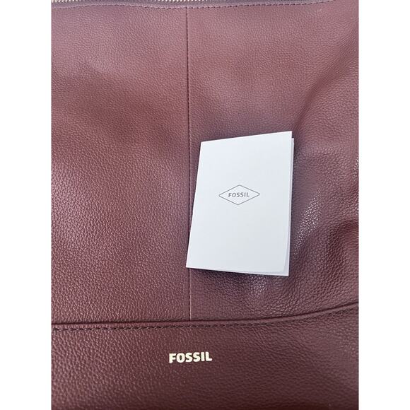 NWOT Fossil Elina Brown Leather Convertible Backpack ~ MSRP $250 - Picture 7 of 7